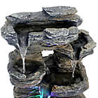 Alternate image 7 for Sunnydaze 5-Stream Rock Cavern Outdoor Tabletop Fountain in Grey