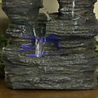 Alternate image 5 for Sunnydaze 5-Stream Rock Cavern Outdoor Tabletop Fountain in Grey