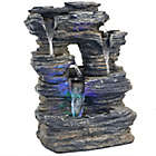 Alternate image 0 for Sunnydaze 5-Stream Rock Cavern Outdoor Tabletop Fountain in Grey