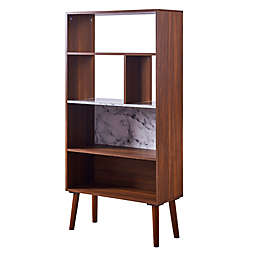 Teamson Home Kingston Faux Marble Wooden Bookcase
