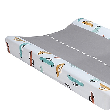 Lambs &amp; Ivy&reg; Car Tunes Changing Pad Cover in Grey. View a larger version of this product image.