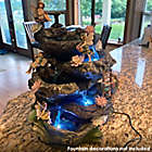 Alternate image 3 for Sunnydaze 5-Step Rock Falls Indoor Tabletop Fountain in Dark Brown
