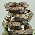 Alternate image 4 for Sunnydaze 5-Step Rock Falls Indoor Tabletop Fountain in Dark Brown