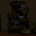 Alternate image 6 for Sunnydaze 5-Step Rock Falls Indoor Tabletop Fountain in Dark Brown