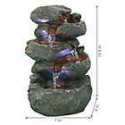 Alternate image 8 for Sunnydaze Stacked Rocks Indoor Tabletop Fountain in Light Grey