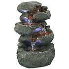 Alternate image 0 for Sunnydaze Stacked Rocks Indoor Tabletop Fountain in Light Grey