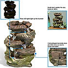 Alternate image 11 for Sunnydaze 5-Step Rock Falls Indoor Tabletop Fountain in Dark Brown