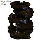 Alternate image 9 for Sunnydaze 5-Step Rock Falls Indoor Tabletop Fountain in Dark Brown