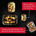 Alternate image 4 for Rubbermaid&reg; Brilliance&trade; 4.7 Cup Rectangular Glass Food Storage Container