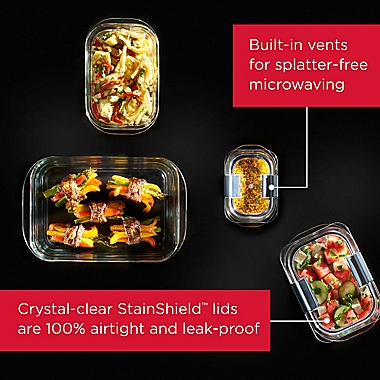 Rubbermaid&reg; Brilliance 10-Piece Glass Storage Containers Set. View a larger version of this product image.