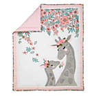 Alternate image 2 for Lambs &amp; Ivy&reg; Giraffe and A Half 4-Piece Crib Bedding Set in White/Grey