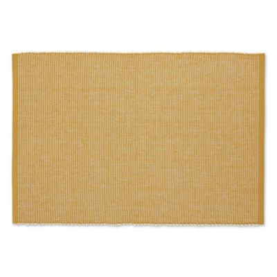 2-Tone Ribbed Placemats in Honey Gold (Set of 6)