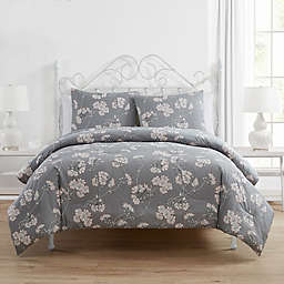 Tahari Home Gable Floral Full/Queen Comforter Set in Grey