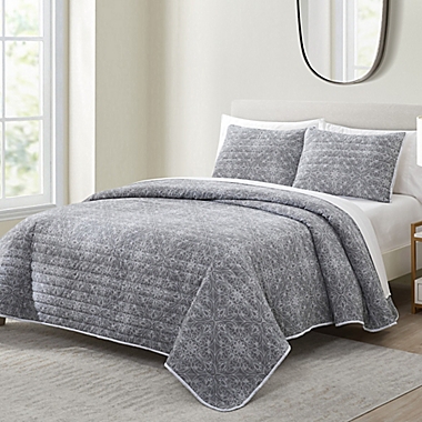 Lolan 3-Piece King Quilt Set in Grey. View a larger version of this product image.