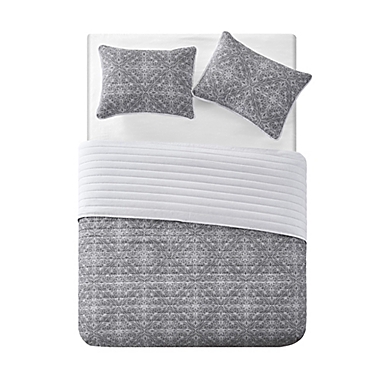 Lolan 3-Piece King Quilt Set in Grey. View a larger version of this product image.
