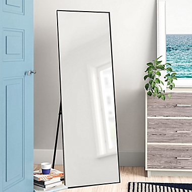 Neutype 64-Inch x 21-Inch Rectangular Full-Length Standing Floor Mirror in Black. View a larger version of this product image.