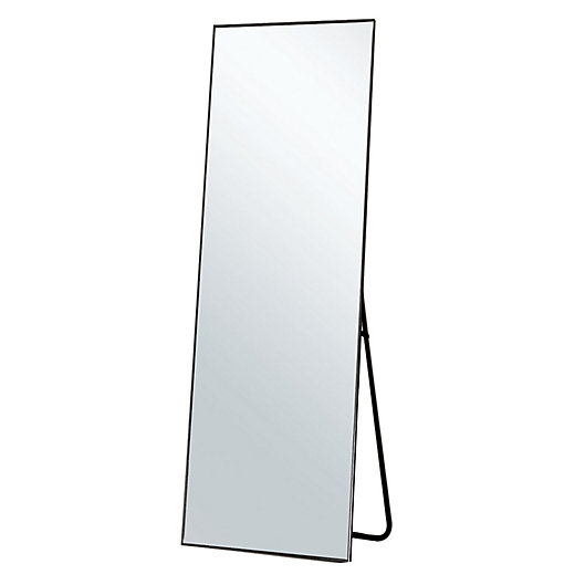 Alternate image 1 for Neutype 64-Inch x 21-Inch Rectangular Full-Length Standing Floor Mirror in Black