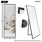 Alternate image 7 for Neutype 64-Inch x 21-Inch Rectangular Full-Length Standing Floor Mirror in Black