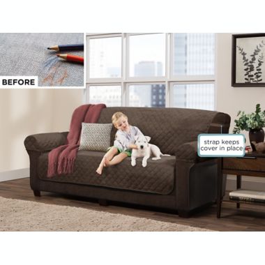Zenna Home Smart Fit Reversible Faux Suede Furniture Cover Collection. View a larger version of this product image.