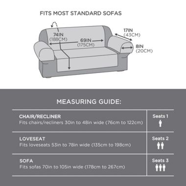 Zenna Home Smart Fit Reversible Faux Suede Furniture Cover Collection. View a larger version of this product image.