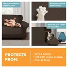 Alternate image 6 for Zenna Home Smart Fit Reversible 3-Piece Faux Suede Loveseat Cover in Mocha