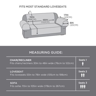 Zenna Home Smart Fit Reversible 3-Piece Faux Suede Loveseat Cover in Mocha. View a larger version of this product image.