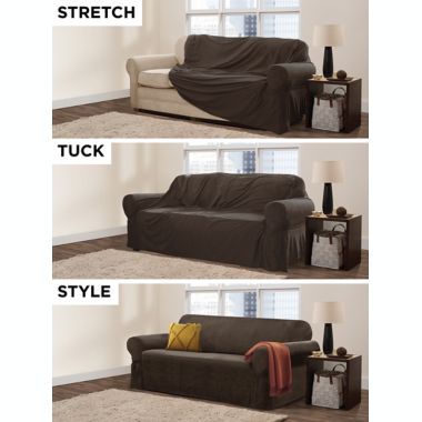 Zenna Home Smart Fit Suede Furniture Slipcover Collection. View a larger version of this product image.