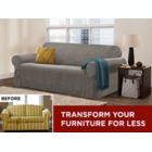 Alternate image 3 for Zenna Home Smart Fit Stretch Suede Sofa Slipcover in Grey