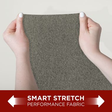 Zenna Home Smart Fit Stretch Suede Loveseat Slipcover in Grey. View a larger version of this product image.