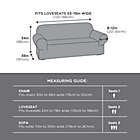 Alternate image 7 for Zenna Home Smart Fit Stretch Suede Loveseat Slipcover in Grey