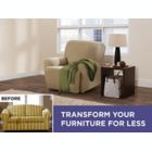 Alternate image 3 for Zenna Home Smart Fit Stretch Suede 4-Piece Recliner Slipcover in Tan