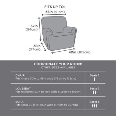 Zenna Home Smart Fit Stretch Suede 4-Piece Recliner Slipcover in Tan. View a larger version of this product image.