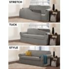 Alternate image 4 for Zenna Home Smart Fit Stretch Suede 2-Piece Sofa Slipcover in Grey