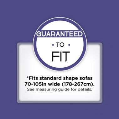 Zenna Home Smart Fit Stretch Suede 2-Piece Sofa Slipcover in Grey. View a larger version of this product image.