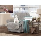 Alternate image 4 for Zenna Home Smart Fit Plush 3-Piece Waterproof Recliner Cover in Grey
