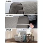 Alternate image 3 for Zenna Home Smart Fit Plush 3-Piece Waterproof Recliner Cover in Grey
