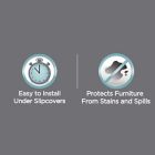 Alternate image 4 for Zenna Home Smart Fit Waterproof Furniture Seat Liner in Grey