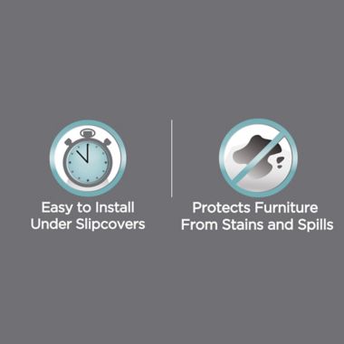 Zenna Home Smart Fit Waterproof Furniture Seat Liner in Grey. View a larger version of this product image.