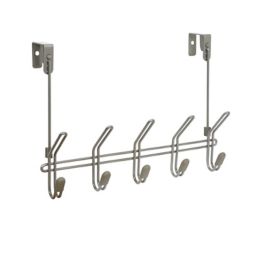 Squared Away™ 5-Hook Over-the-Door Rack in Silver