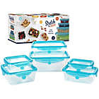 Alternate image 0 for Stretch and Fresh 12-Piece Stackable Food Storage Container Set in Clear/Blue