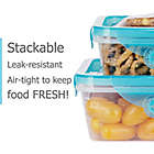 Alternate image 3 for Stretch and Fresh 12-Piece Stackable Food Storage Container Set in Clear/Blue
