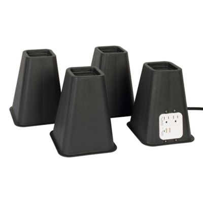 Simply Essential &trade; Bed Lift with Outlets and USB Ports (Set of 4)