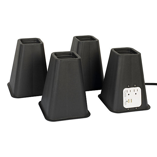 Alternate image 1 for Simply Essential ™ Bed Lift with Outlets and USB Ports (Set of 4)