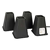 Simply Essential &trade; Bed Lift with Outlets and USB Ports (Set of 4)