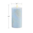 Alternate image 2 for Luminara&reg; Moving Flame&reg; 6.5-Inch Blue Turtle Real-Flame Effect Pillar Candle