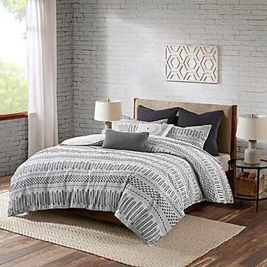 INK+IVY Rhea 3-Piece Full/Queen Comforter Set in Grey. View a larger version of this product image.