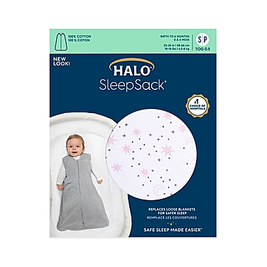HALO&reg; SleepSack&reg; Medium Midnight Moons Wearable Blanket in Pink. View a larger version of this product image.