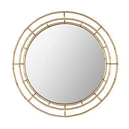 Safavieh Nemi 30-Inch Round Wall Mirror in Gold