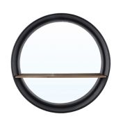 Safavieh Bonni Round 24-Inch Wall Mirror in Black