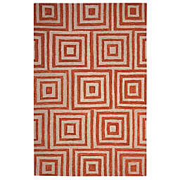 Abacasa Textures 5' x 8' Handcrafted Area Rug in Orange/Beige